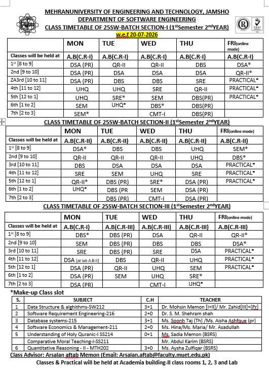 Time Table Unavailable